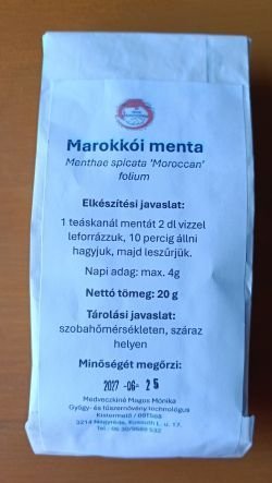 Marokkói menta levél (Menthae spicatae 'Moroccan' folium)